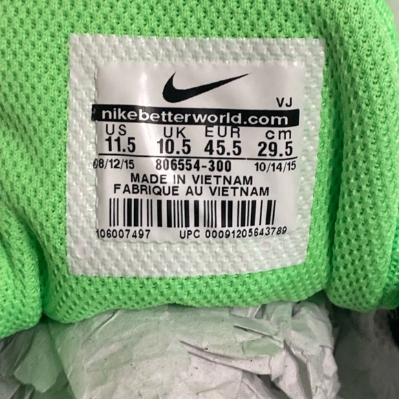 Nike Rival S Sprint Lime Green Men's Track Shoes Size 11.5 With Spikes - Picture 8 of 8